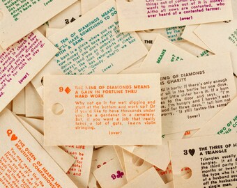 Vintage Paper Fortunes, Full Set of 52, from a Penny Fortune Napkin Dispenser (c.1950s) - Swami / Madame X, Paper Crafts, Altered Art
