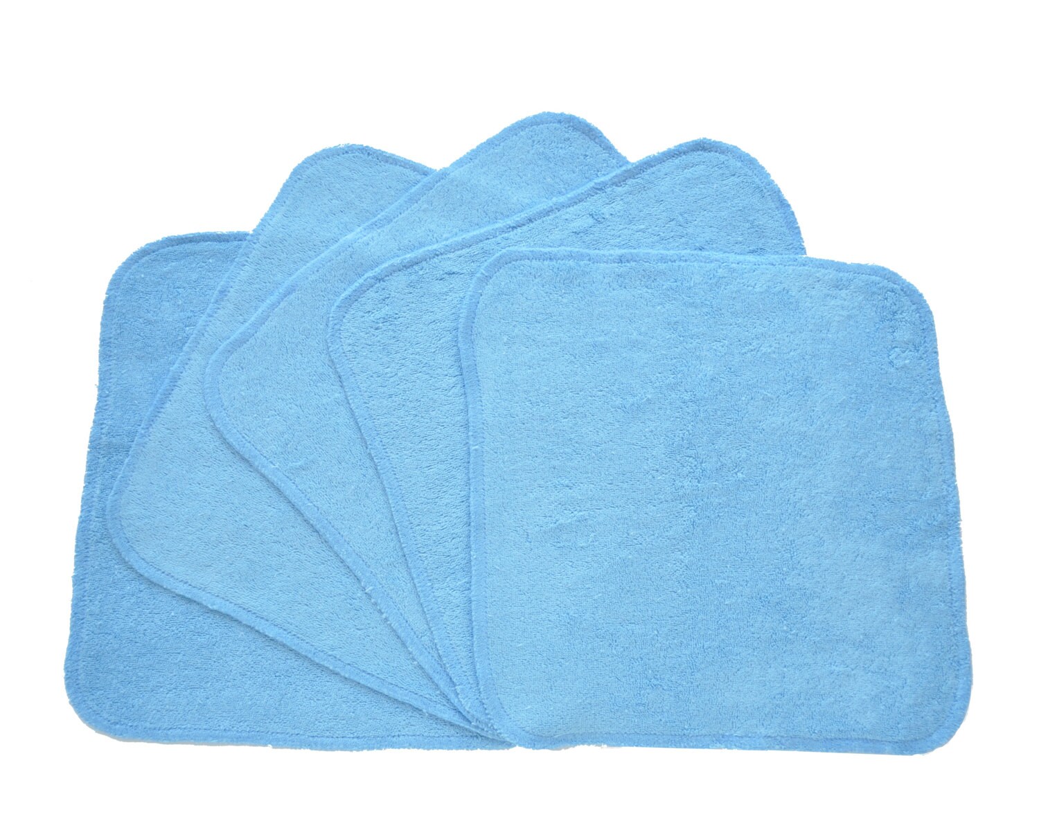 Baby Washcloths Medium Blue 10 Pack