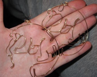 Wire Wrapped Anteaters MADE to ORDER Earrings