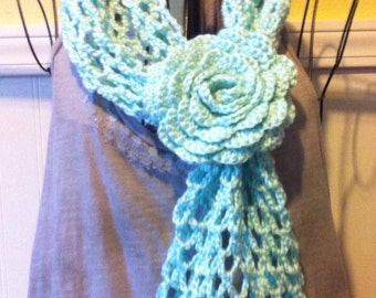 Scarflette with Rose - Made to Order