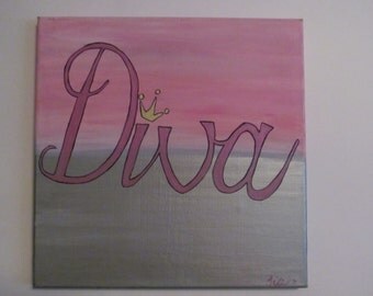 Little Girls Room Art, 12x12 Canvas Art, Kids Painting, Kids Room Art, Little Girls Wall Art, Kids Canvas Art, Girls Nursery Decor