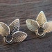 Silver Leaf Connectors, 14mm, 8pcs