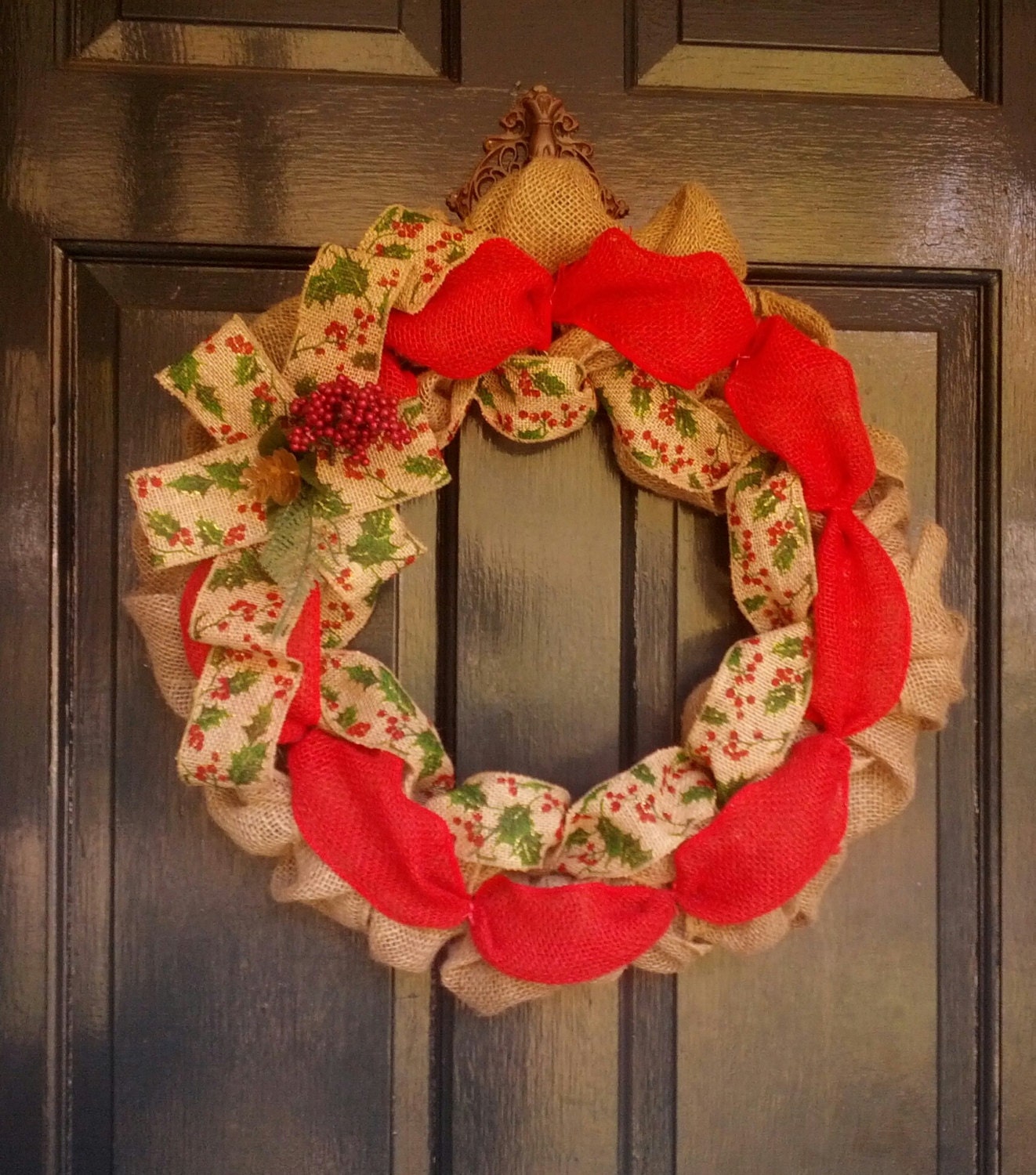 Beautiful Burlap Christmas Wreath-Christmas Decor-Christmas Gifts-