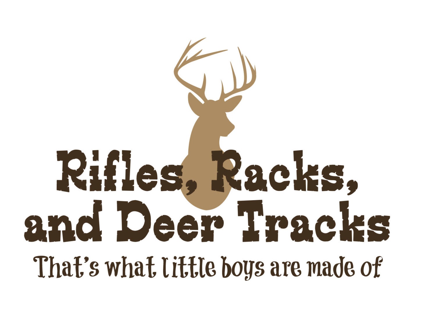 Rifles Racks and Deer Tracks Vinyl Wall Art Vinyl Wall Decal