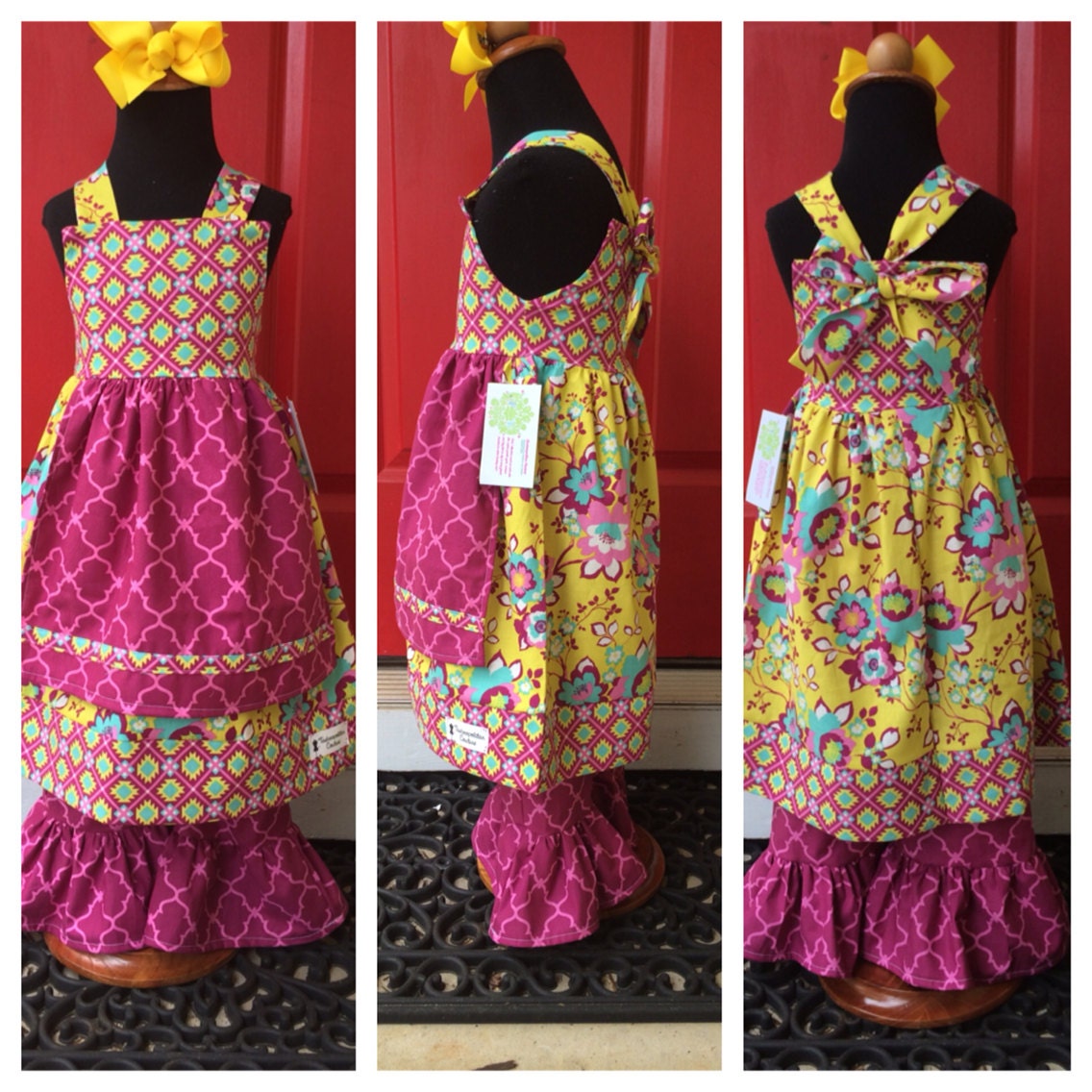 Reverse knot apron dress and pants set by TashmopolitanCouture