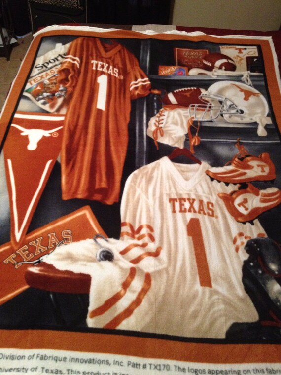 Items similar to University of Texas fleece blanket topper on Etsy