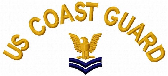 Coast Guard Embroidery Design Instant by JEmbroiderynApplique