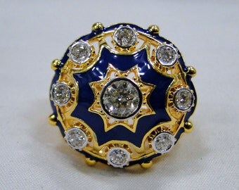 Popular items for enamel ring on Etsy