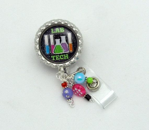 Lab Tech Retractable Badge Reel Medical Badge Clips