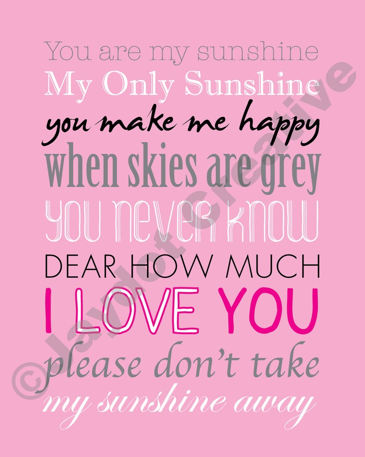 lyrics to you are my sunshine