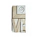 mixed media assemblage, typography, LOVE sign, shabby white architectural salvage, by Elizabeth Rosen