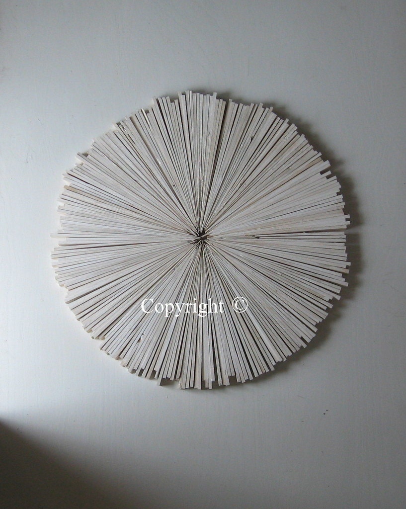 Wood Wall Art  Abstract Painting on Wood Circle Round 