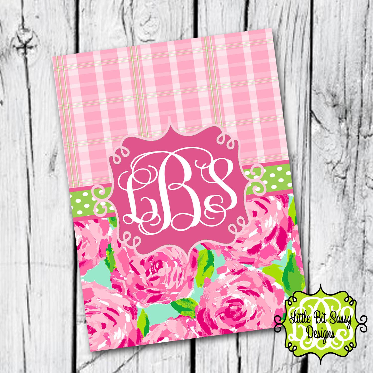 Personalized Planner Monthly Calendar Monogrammed Lilly