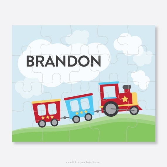 Personalized Childrens Puzzle - Train Il_570xn