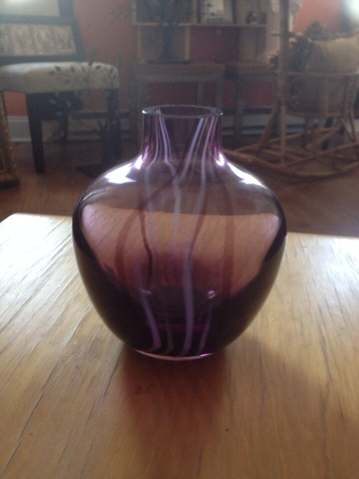 Purple Caithness Glass Vase By Bryansfinds On Etsy 9616