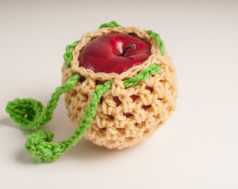 Yellow Apple/Fruit Cozy, Cornmeal Yellow and Spring Green - US Shipping Included