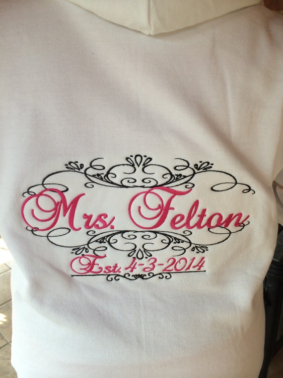 Personalized Embroidered Future Bride Future Mrs. Soon to