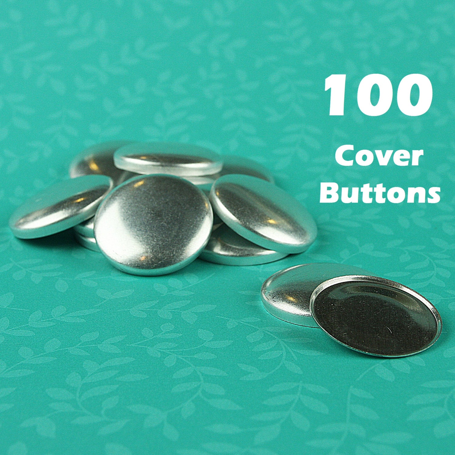 Button cover. Flat back. Cd60 (Cover,1+1pin) Aluminium. Two buttons to choose.