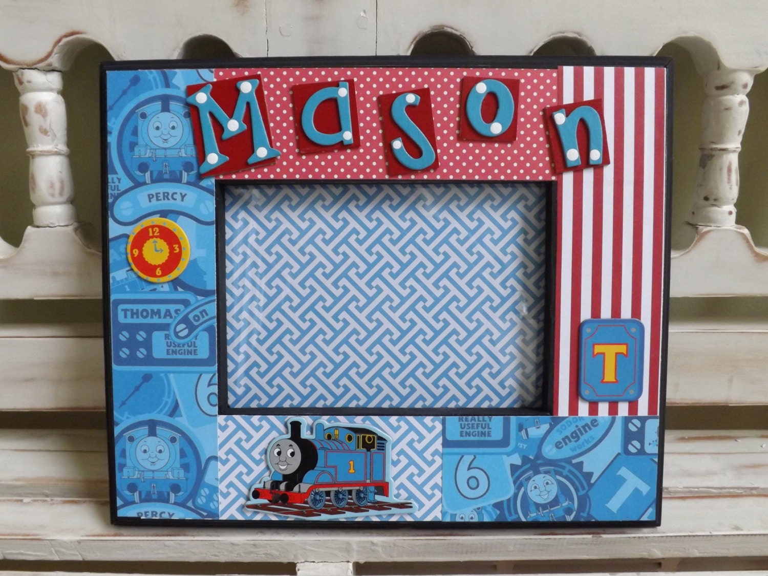 Train Engine Personalized 5x7 Picture Frame by DippityDaisy