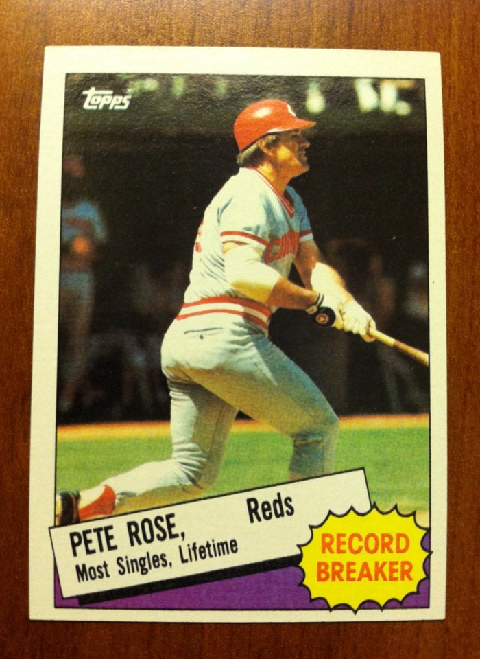 PETE ROSE 1985 Cincinnati Reds Vintage Baseball Card NICE