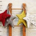 Rustic Yarn Wrapped Star Ornament. Christmas. Colors: Claret, Stone, Vintage Green or Woodland