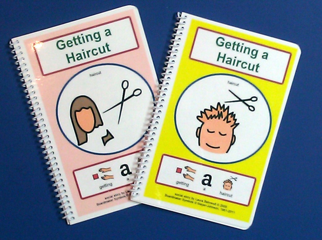 Getting a Haircut PECS Social Story with Sentence by