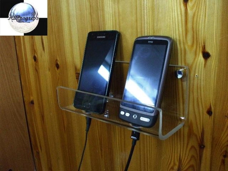 Phone Wall Inset Universal Double Smartphone Wall Installation Holder by HIPROGRESS