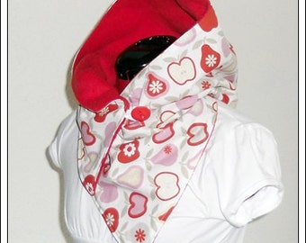 hooded Popular for pattern scarf hooded  items fleece with scarf pockets