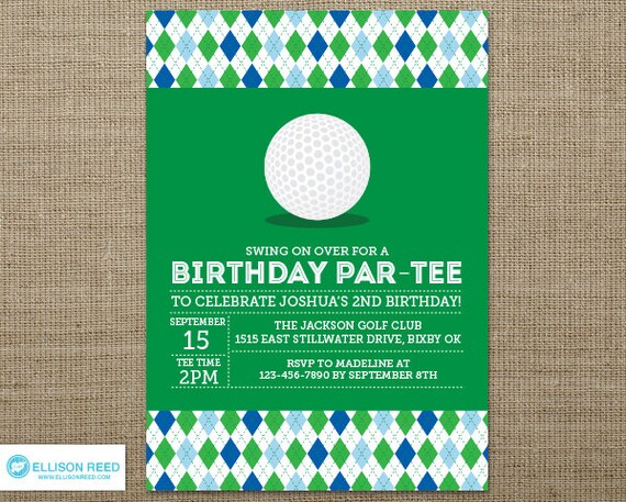 Golf Invitation - Golf Baby Shower Invitation - Golf Birthday Invitation - Golf Printable - Golf Birthday - Sports Invitation - Boy Birthday Il_570xn