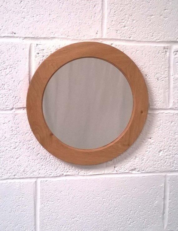 Large Oak Wood Mirror by joyojoyuk on Etsy