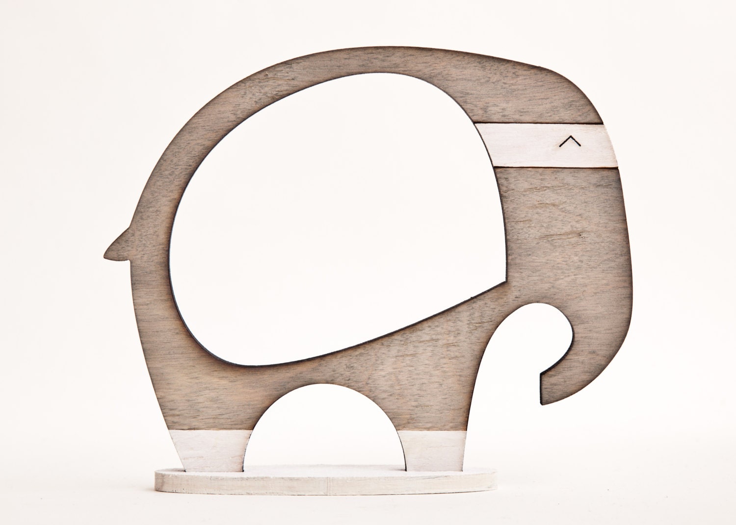 Elephant picture frame Gray photo frame Wooden by JuliaWine