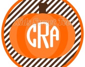 circle monogram pumpkin - personalized digital image - Halloween - Fall - Autumn Il_170x135