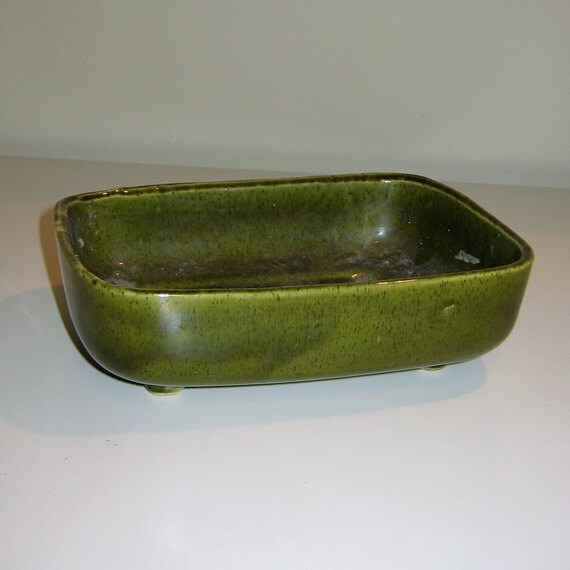 Vintage Ungemach Pottery Co UPCO USA Green Glaze Planter