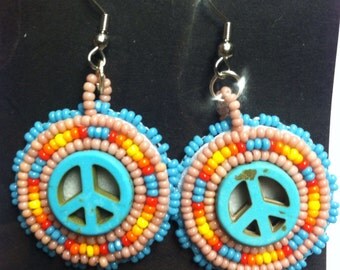 beaded native earrings american