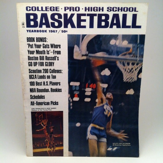 Basketball Yearbook 1967 Magazine College Pro High School NBA