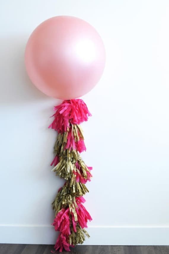 Balloon Tassel Garland 6 feet Tissue Paper garland ANY COLOR