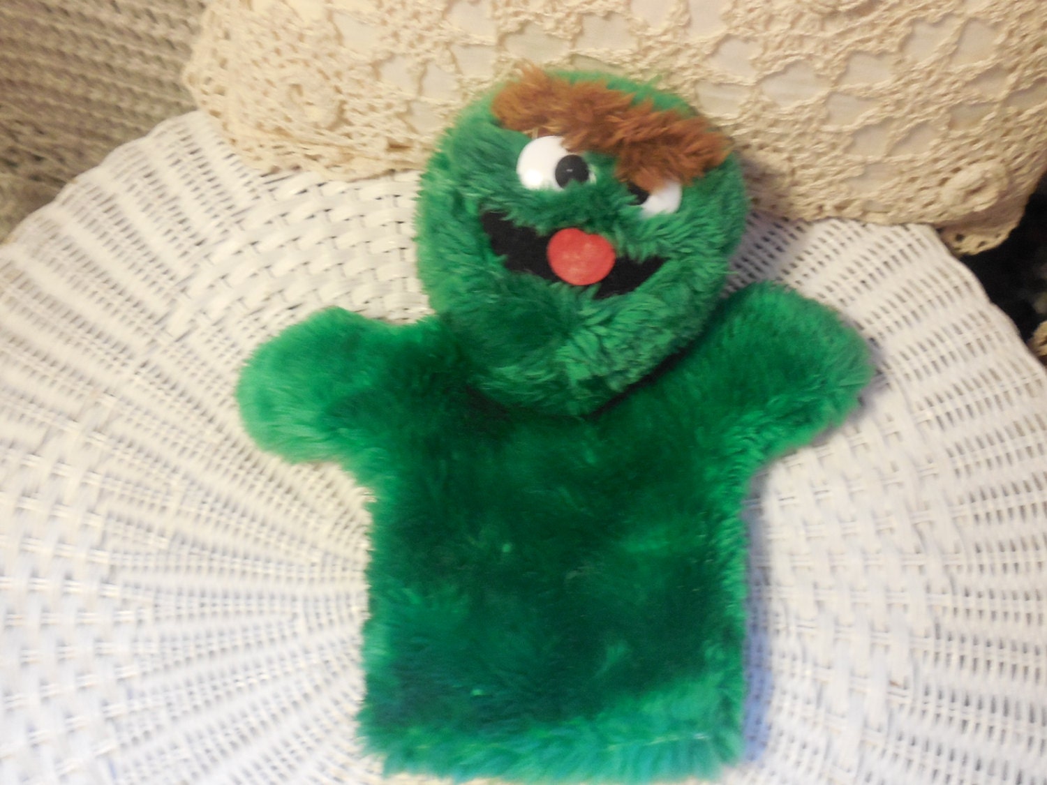 Oscar the Grouch Hand Puppet By Applause in Korea Sesame