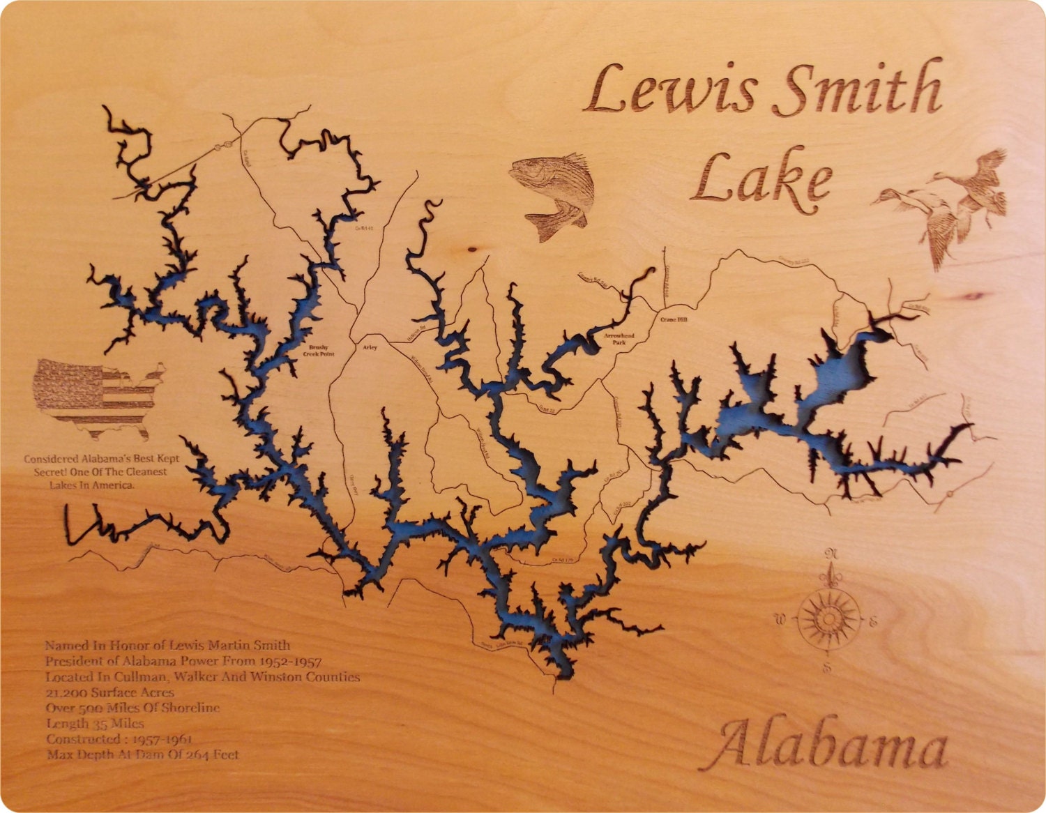 lewis-smith-lake-alabama-wooden-laser-engraved-lake-map-wall