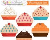 50% OFF - INSTANT DOWNLOAD, thanksgiving pies clipart, for commercial use, personal use, invites, cards, scrapbooking Il_170x135