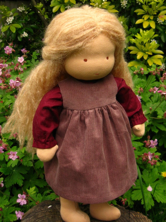 Waldorf Doll 16 Custom made. Brushed mohair by