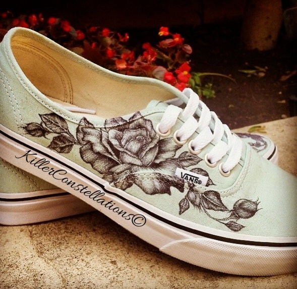 shoes sharpie custom Vans Shoes Design Custom Hand Sharpie Drawn Rose