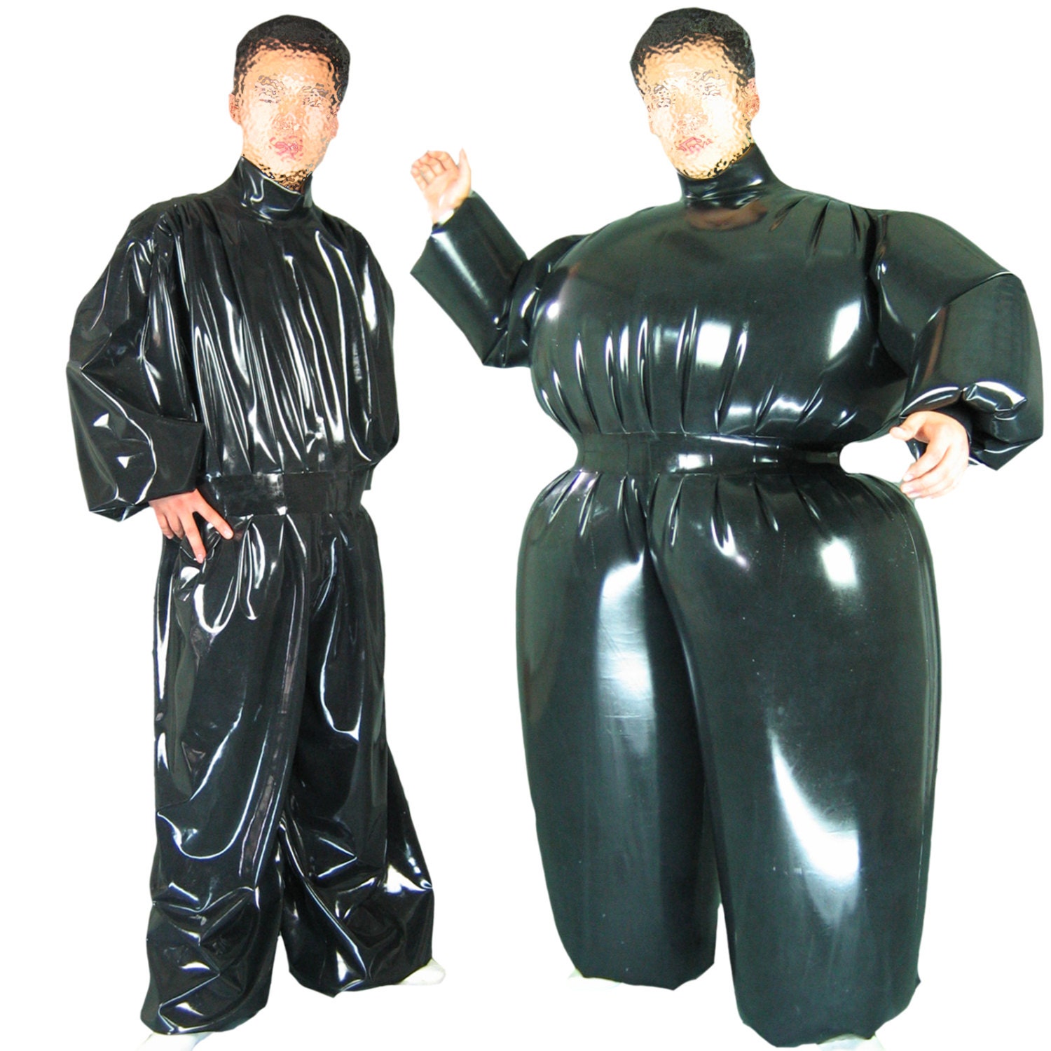 16019AngelDis Rubber Cosume Latex Inflatable Suit By AngelDis.