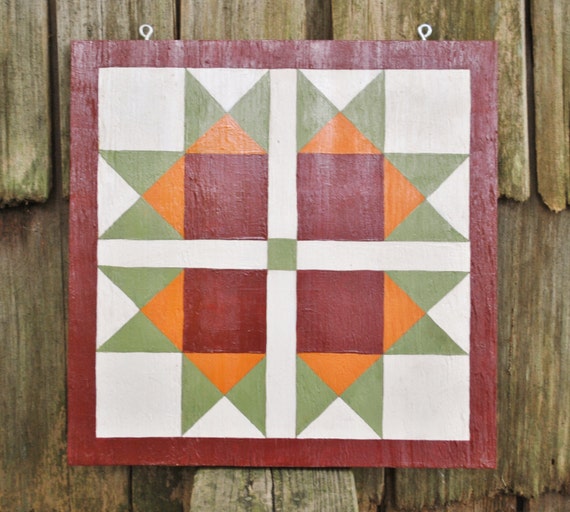 Indian Summer - 2' x 2' Barn Quilt Square hand painted on wood