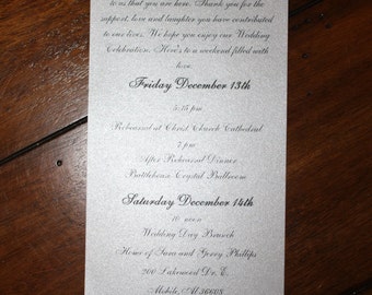 Welcome note and Wedding Timeline with jacket