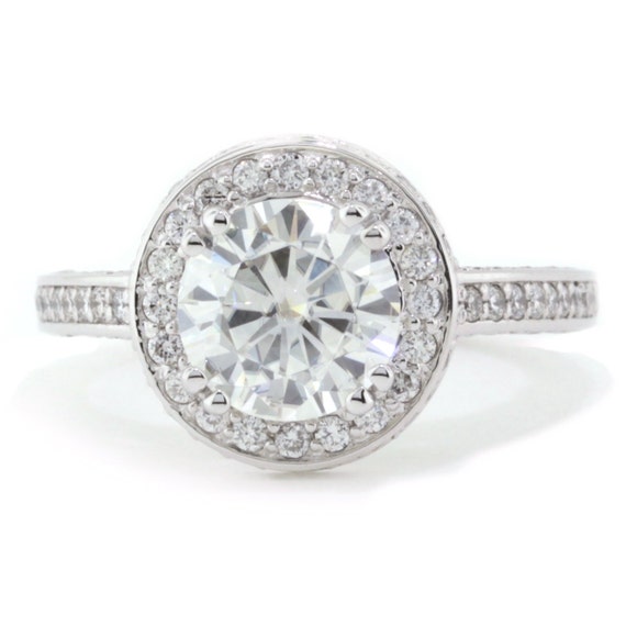 2 carat moissanite stone radiant cut diamond ring
