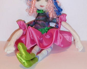 Girl Doll - Fabric Doll-Textile doll Mary