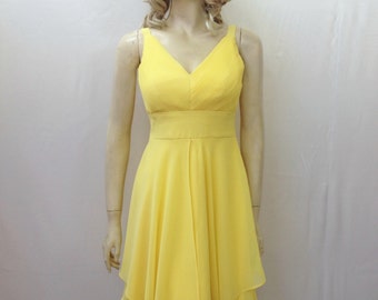 Yellow Bridesmaid Dress. Yellow Evening Dress