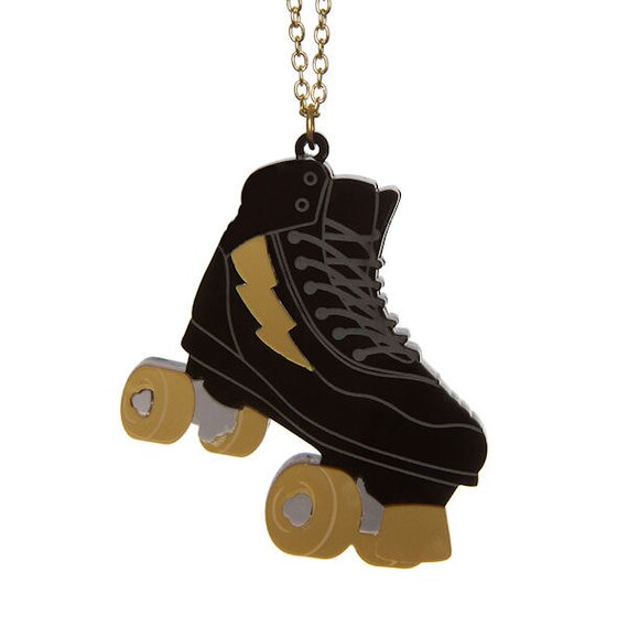 Roller Skate necklace laser cut acrylic