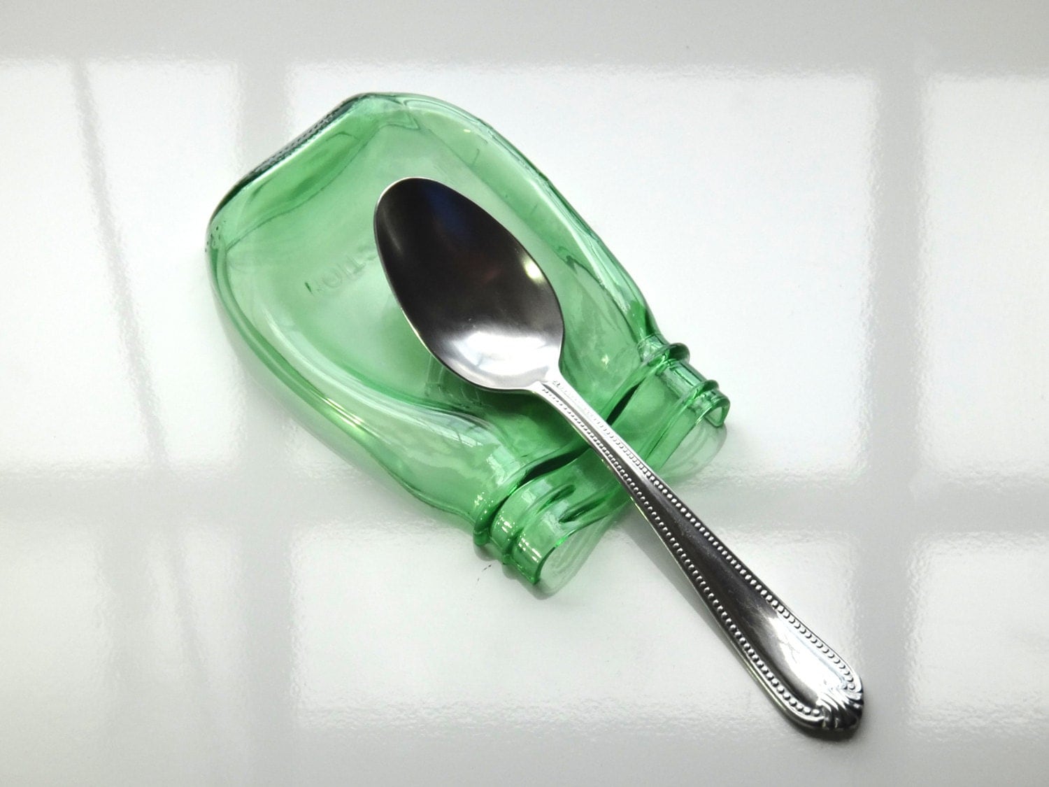 Vintage Ball Mason Jar Spoon Rest Green