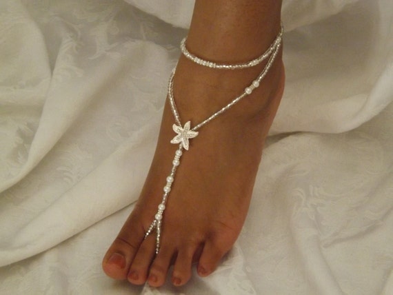 TAKE 15% OFF Pearl Foot Jewelry Wedding Starfish Barefoot Sandal ...